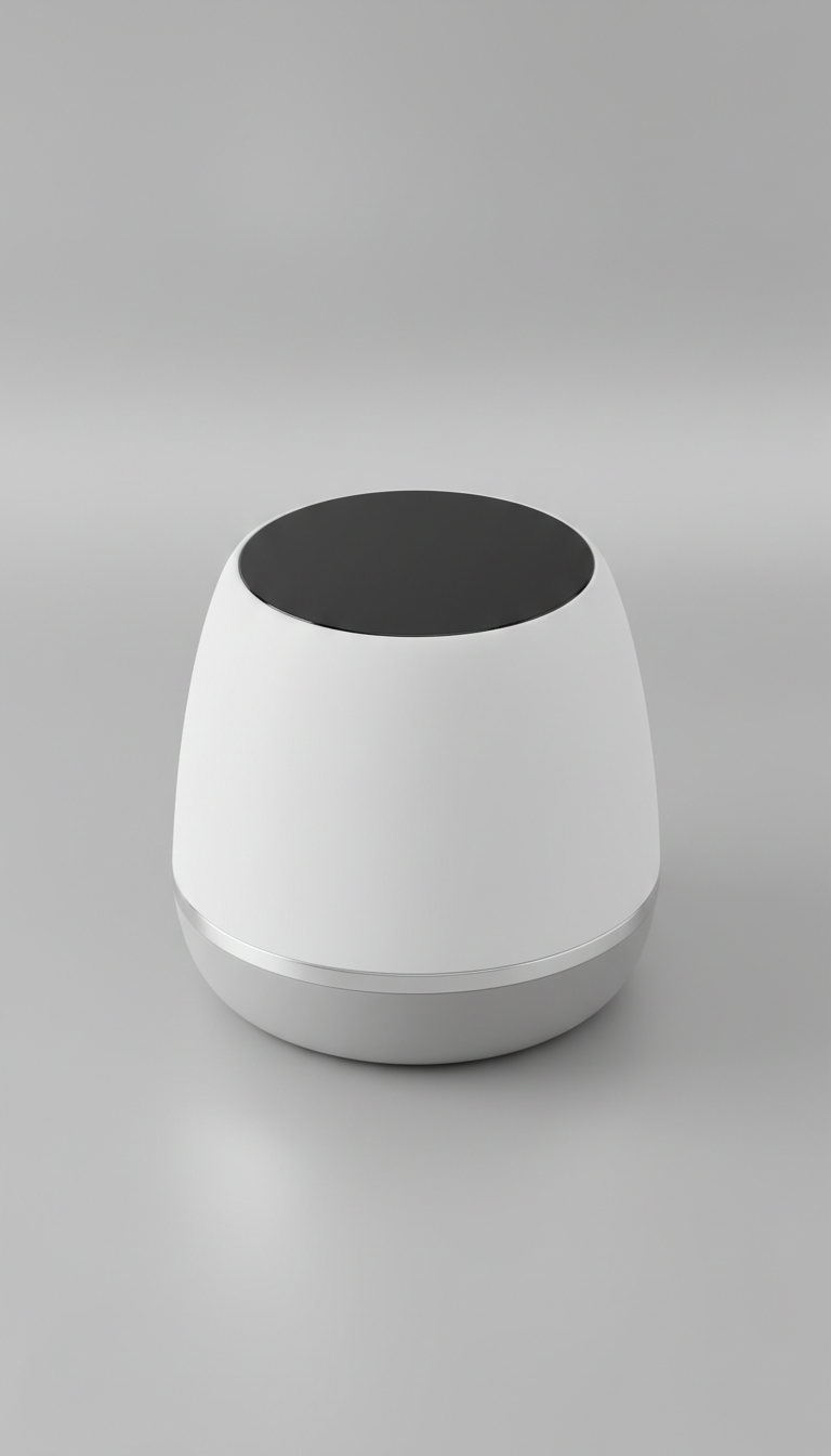 App-Connected Skincare Device with Brushed Stainless Steel